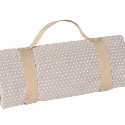 Les Jardins de la Comtesse - Obrus piknikowy 140 x 140 cm Beige White Dots