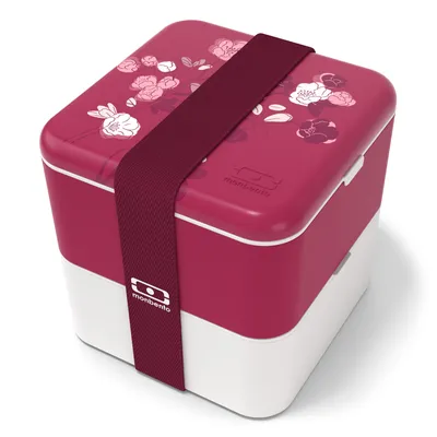 Monbento - Lunchbox Bento Square Made in France Graphic Magnolia