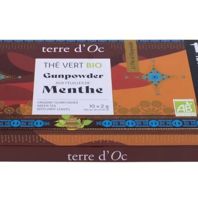 Terre d'Oc - Herbata zielona w torebkach 10 x 2 g Hospitality Menthe