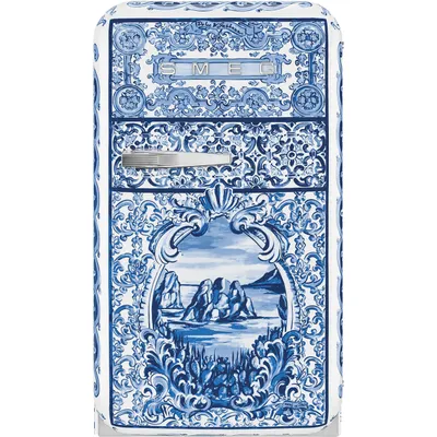 Smeg x Dolce&Gabbana - Chłodziarka 50's Retro Style FAB5RDGME5 Blu Mediterraneo