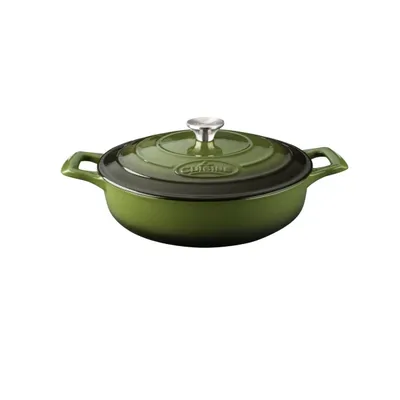 La Cuisine - Rondel żeliwny okrągły Pro 28cm 3,5L Oliwkowy