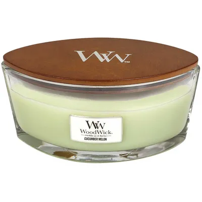 WoodWick - Świeca HearthWick Flame Cucumber Melon 60h