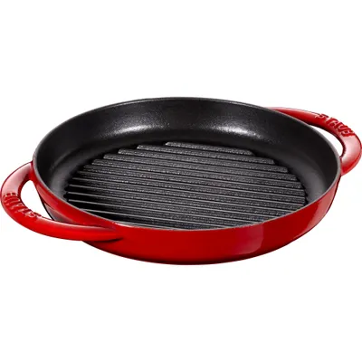 Staub - Patelnia żeliwna grillowa okrągła Chistera 22 cm czerwony