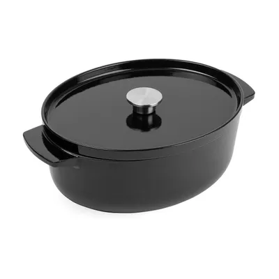 KitchenAid - Garnek żeliwny owalny 5,6 L Onyx Black