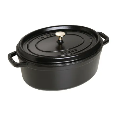 Staub - Garnek żeliwny owalny La Cocotte 6,7 L Czarny