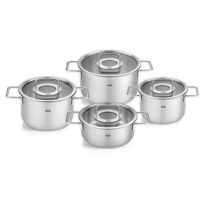 Fissler - Zestaw 4 garnków ze szklaną pokrywką Pure Collection