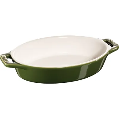 Staub - Owalny półmisek ceramiczny Cooking 0,4 L zielony