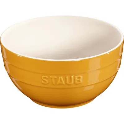 Staub - Miska okrągła Serving 17 cm musztardowy