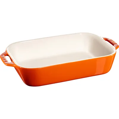 Staub - Prostokątny półmisek ceramiczny Cooking 2,4 L pomarańczowy