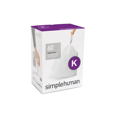 Simplehuman - Worki na śmieci 3 x 20 szt. - rozm. K 35-45L