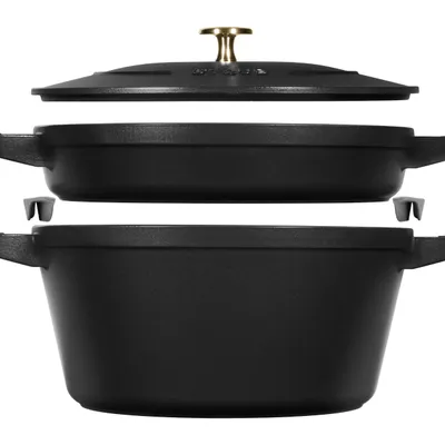 Staub - Zestaw naczyń śr. 24 cm 3-el. Czarny