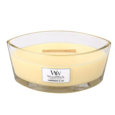 WoodWick - Świeca Hearthwick Flame Lemongrass & Lilly 60h