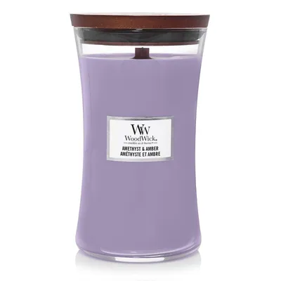 WoodWick - Świeca Duża Amethyst & Amber 120h