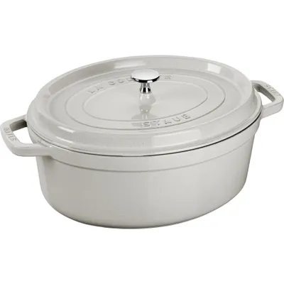 Staub - Garnek żeliwny owalny La Cocotte 5,5 L Biała trufla