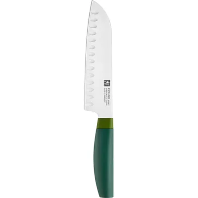 Zwilling - Nóż Santoku z rowkami Now S - 18 cm zielony