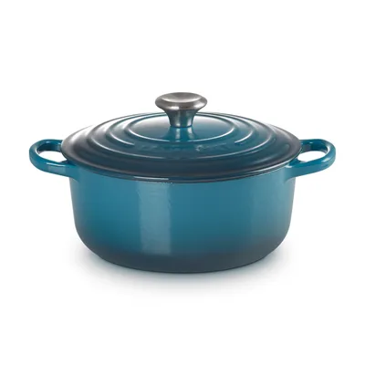 Le Creuset - Okrągła Brytfanna 20 cm SIGNATURE Deep Teal