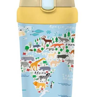 ChicMic - Bidon dla dzieci z tworzywa PLA 400 ml Animal World