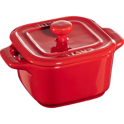 Staub - Garnuszek Mini Cocotte kwadratowy Xs - Minis 2 szt. 125 ml czerwony