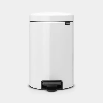 Brabantia - Kosz pedałowy NewIcon (stalowe wiadro) 12L Biały