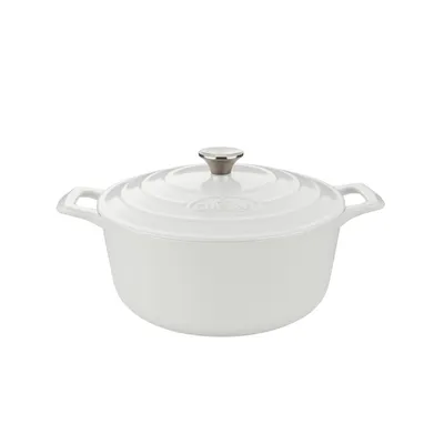 La Cuisine - Garnek żeliwny okrągły 26cm 4,75l Biały