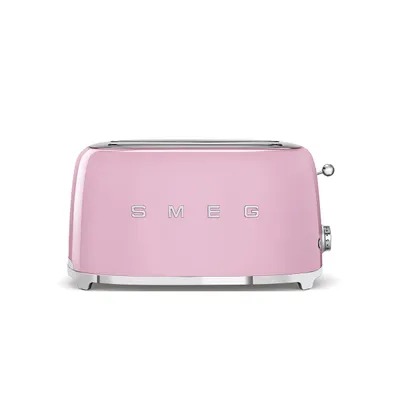 Smeg - Toster na 4 kromki (41x21cm) 50's Retro Style TSF02PKEU Pastelowy Róż