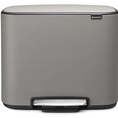 Brabantia - Kosz pedałowy Bo 11 + 23L Mineral Concrete Grey