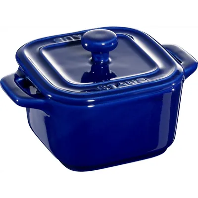 Staub - Garnuszek Mini Cocotte kwadratowy Xs - Minis 2 szt. 125 ml niebieski