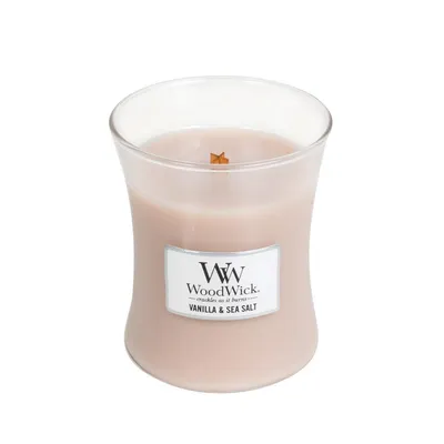 WoodWick - Świeca Średnia Vanilla & Sea Salt 100h