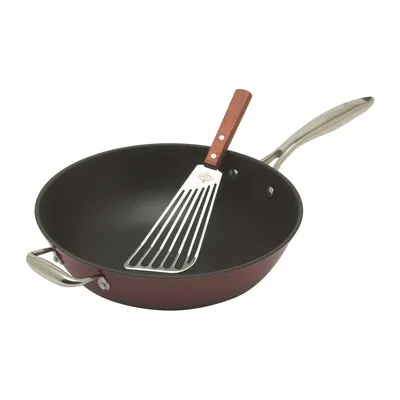 La Cuisine - Wok żeliwny 30cm Czerwony