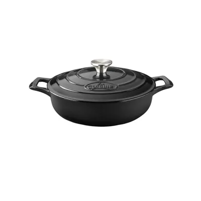 La Cuisine - Rondel żeliwny okrągły Pro 28cm 3,5L Czarny