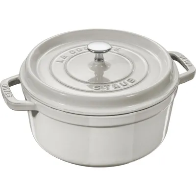 Staub - Garnek żeliwny okrągły La Cocotte 6,7 L Biała trufla