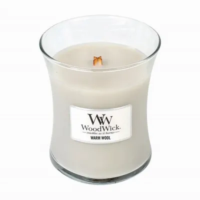 WoodWick - Świeca Średnia Warm Wool 100h