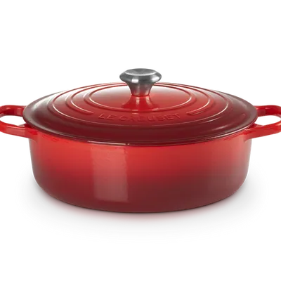 Le Creuset - okrągły garnek Gourmet żeliwo 30 cm Wiśniowy