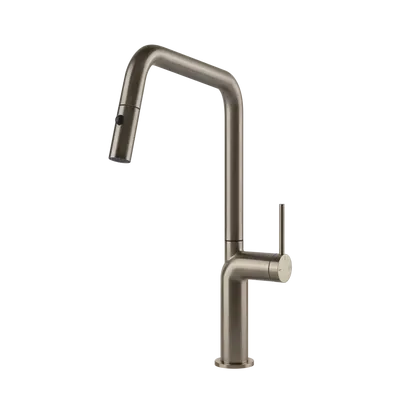 Gessi - Bateria kuchenna Stelo wyciągana wylewka 60307 Finox (Nikiel szczotkowany)