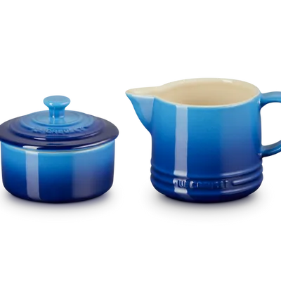 Le Creuset -  Signature zestaw do mleka i cukru kamionka azure