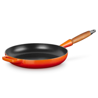 Le Creuset - Patelnia Signature z drewnianym uchwytem 26 cm Płomienny