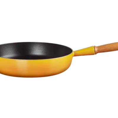 Le Creuset - Patelnia Sauté z drewnianym uchwytem żeliwo 28 cm nectar