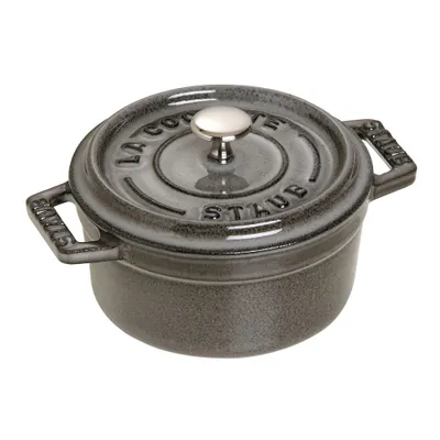 Staub - Mini garnek żeliwny okrągły La Cocotte 250 ml Grafitowy