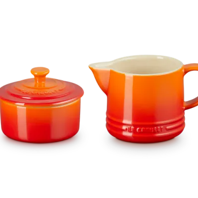 Le Creuset -  Signature zestaw do mleka i cukru kamionka płomienny