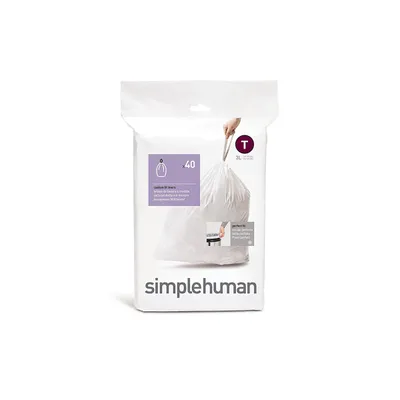 Simplehuman - Worki na śmieci 40 szt. - rozm. T 3L