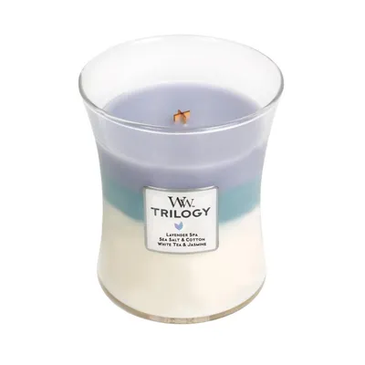 WoodWick - Świeca Trilogy Średnia Calming Retreat 100h