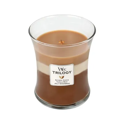 WoodWick - Świeca Średnia Trilogy Spiced Confections 100h