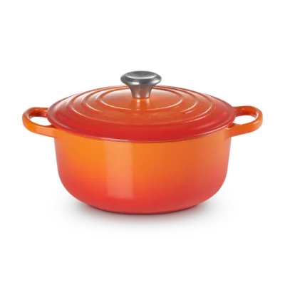 Le Creuset - Okrągła Brytfanna 20 cm SIGNATURE Płomienny