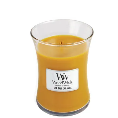 WoodWick - Świeca Średnia Sea Salt Caramel 100h