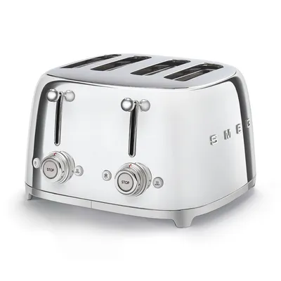 Smeg - Toster na 4 kromki (30x33cm) 50's Retro Style TSF03SSEU Chrom