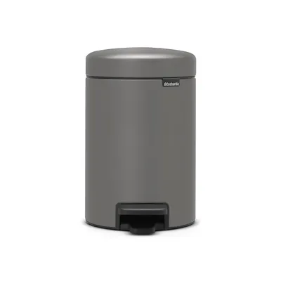 Brabantia - Kosz pedałowy NewIcon 3L Mineral Concrete Grey