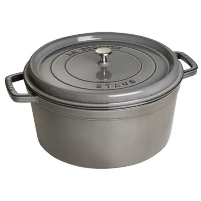 Staub - Garnek żeliwny okrągły La Cocotte 8,35 L Grafitowy