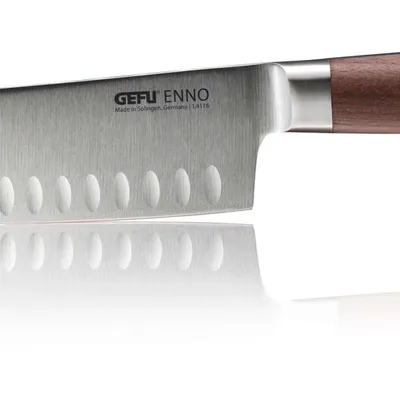 GEFU - Nóż Santoku z rowkami ENNO 18 cm