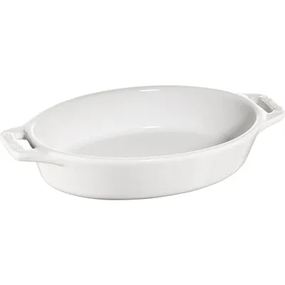 Staub - Owalny półmisek ceramiczny Cooking 0,4 L biały