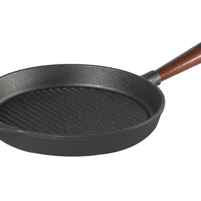 Skeppshult - Patelnia grillowa okrągła 25 cm drewniana rączka